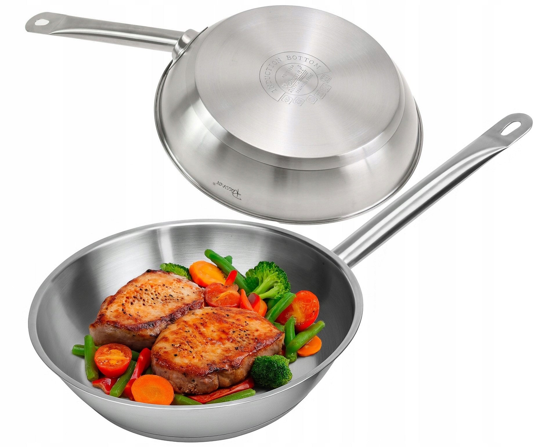 STAINLESS STEEL Gastronomic Pan 28 cm Induction Gas