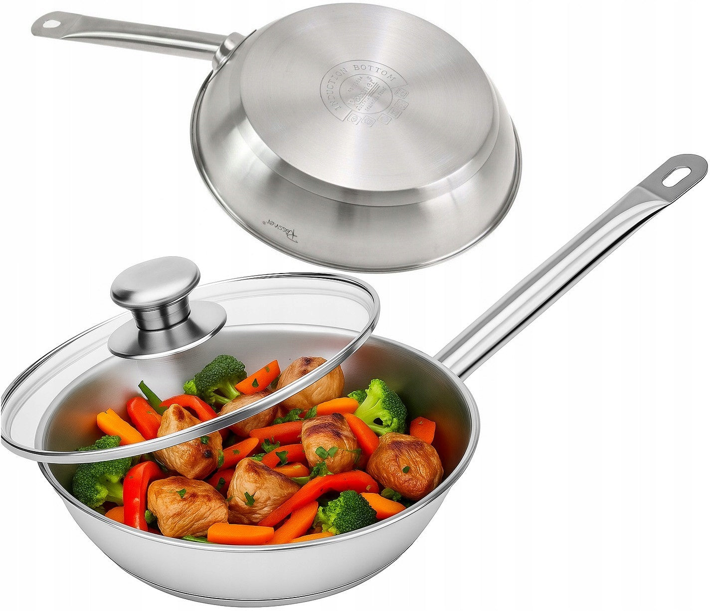 STAINLESS STEEL Gastronomic Pan with Lid 28cm ROSSNER