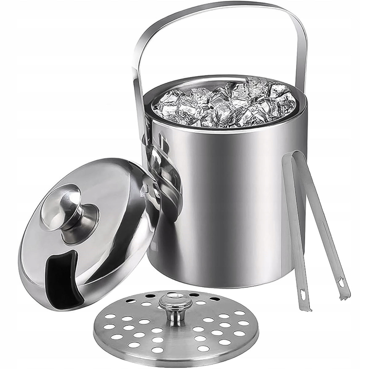 STAINLESS STEEL ICE BUCKET DOUBLE WALL INSULATION CAPACITY 3L Manufacturer no brand