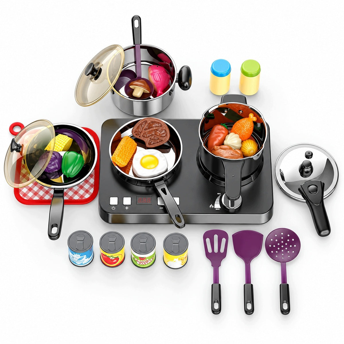 STAINLESS STEEL KITCHEN ACCESSORY SET COOKING TOY KITCHEN Packaging status original