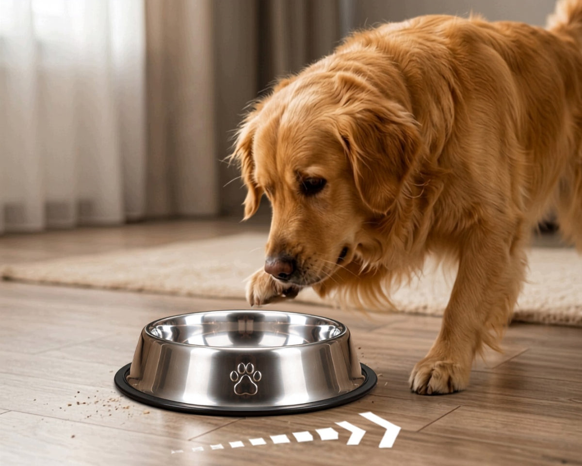 STAINLESS STEEL METAL DOG BOWL NON-SLIP LARGE 1,3L 2PCS Packaging status original