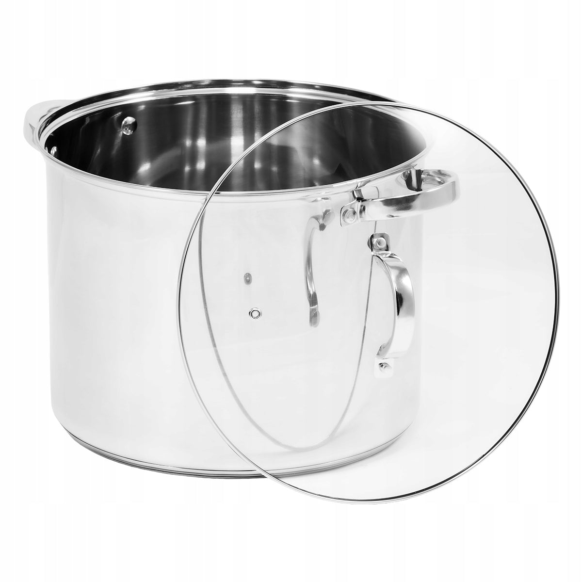 STAINLESS STEEL POT 18L LARGE INDUCTION TRADITIONAL 32 CM Manufacturer code GARNEK NIERDZEWNY 18l