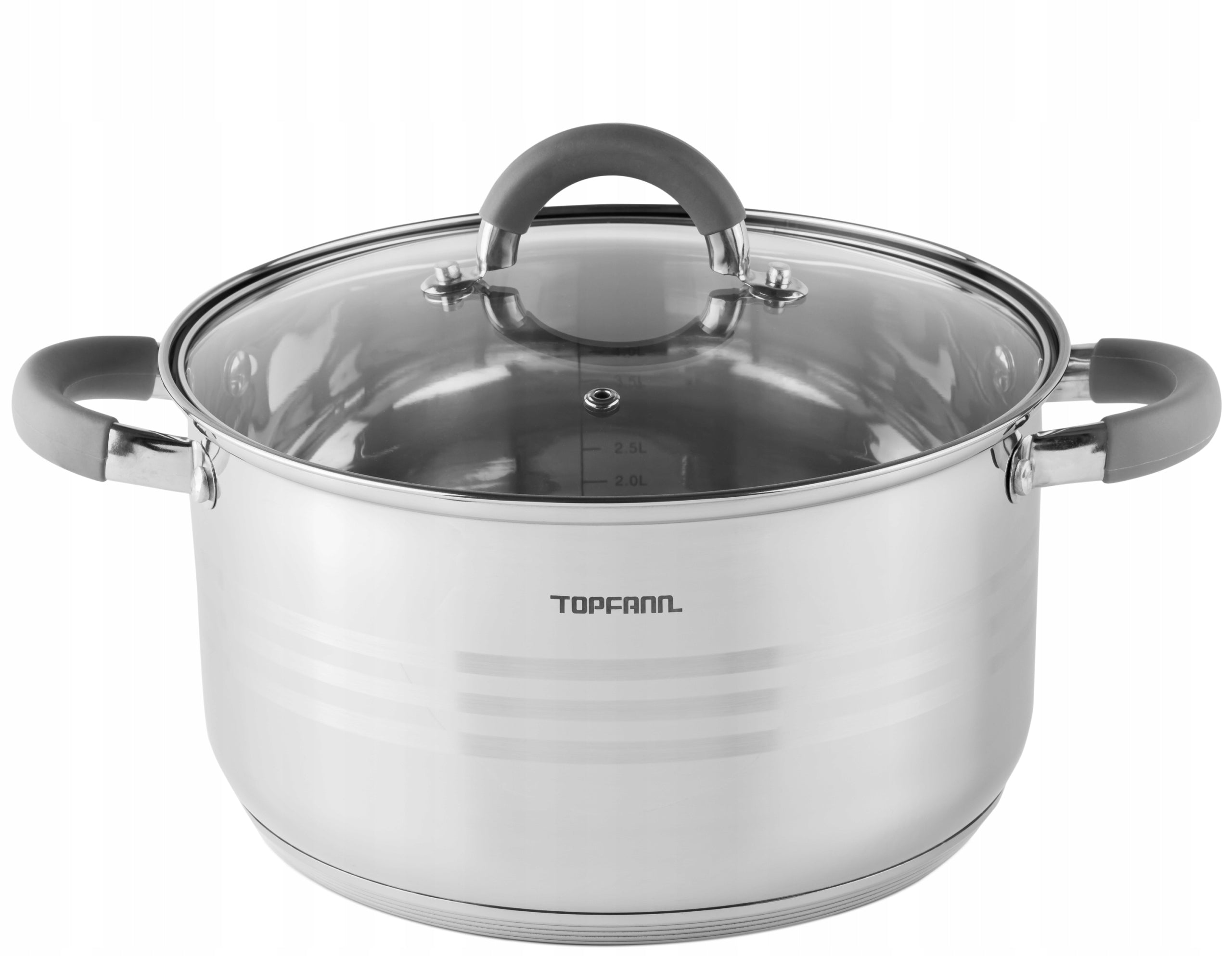 STAINLESS STEEL POT 4L GAS 22CM INDUCTION POTS WITH LID TOPFANN