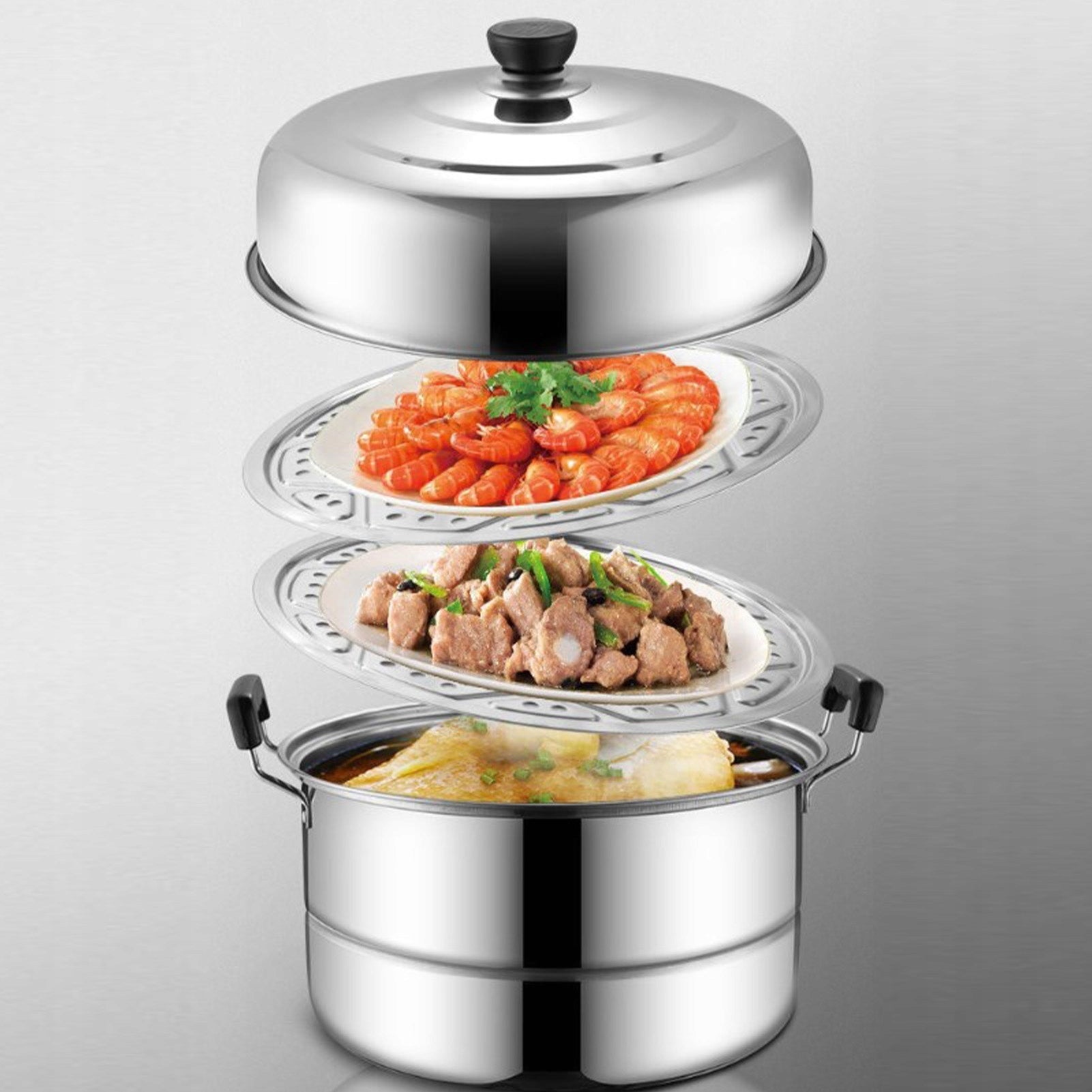 STAINLESS STEEL STEAMING POT Brand no brand