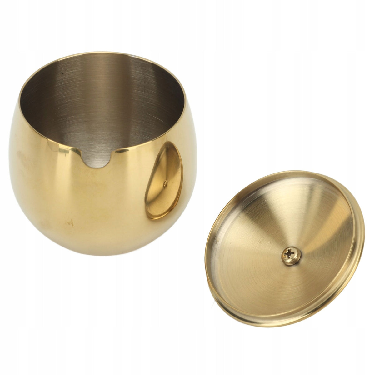 STAINLESS STEEL SUGAR BOWL SPICE JAR WITH LID