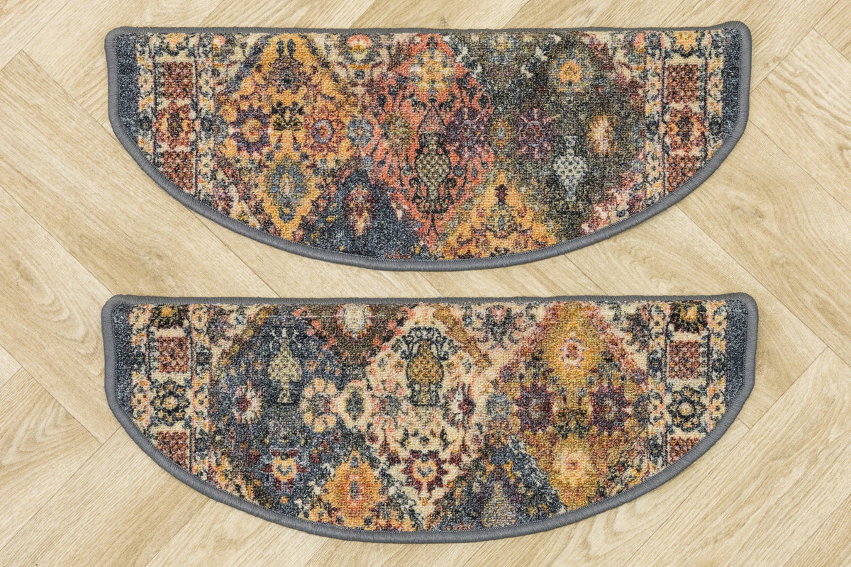 STAIR COVERS NON-SLIP RUGS SEMICIRCULAR ORNAMENTAL TREPS Brand Akcila