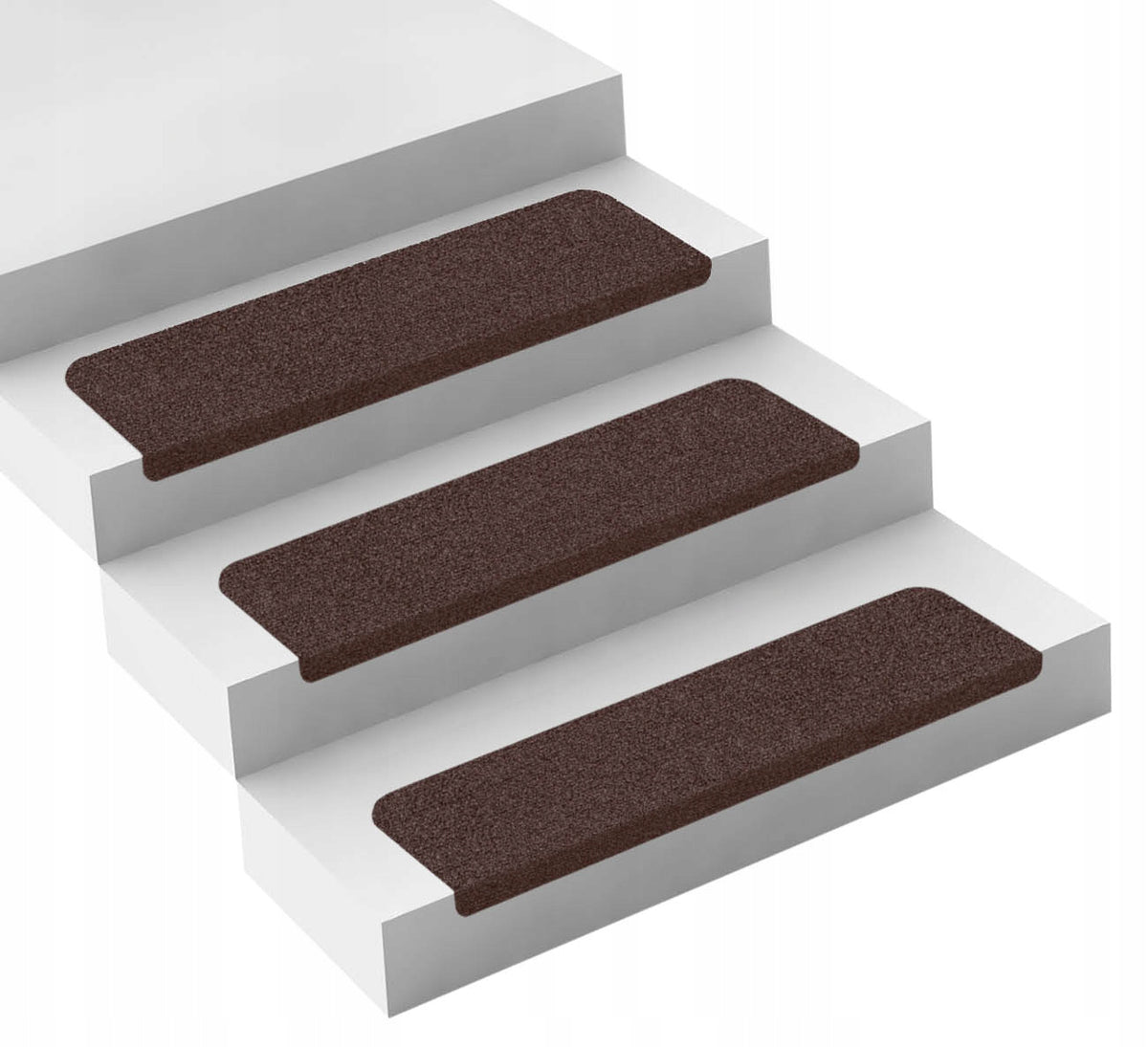 STAIR COVERS STEPS RUGS BROWN SELF-ADHESIVE NON-SLIP x15 Packaging status original