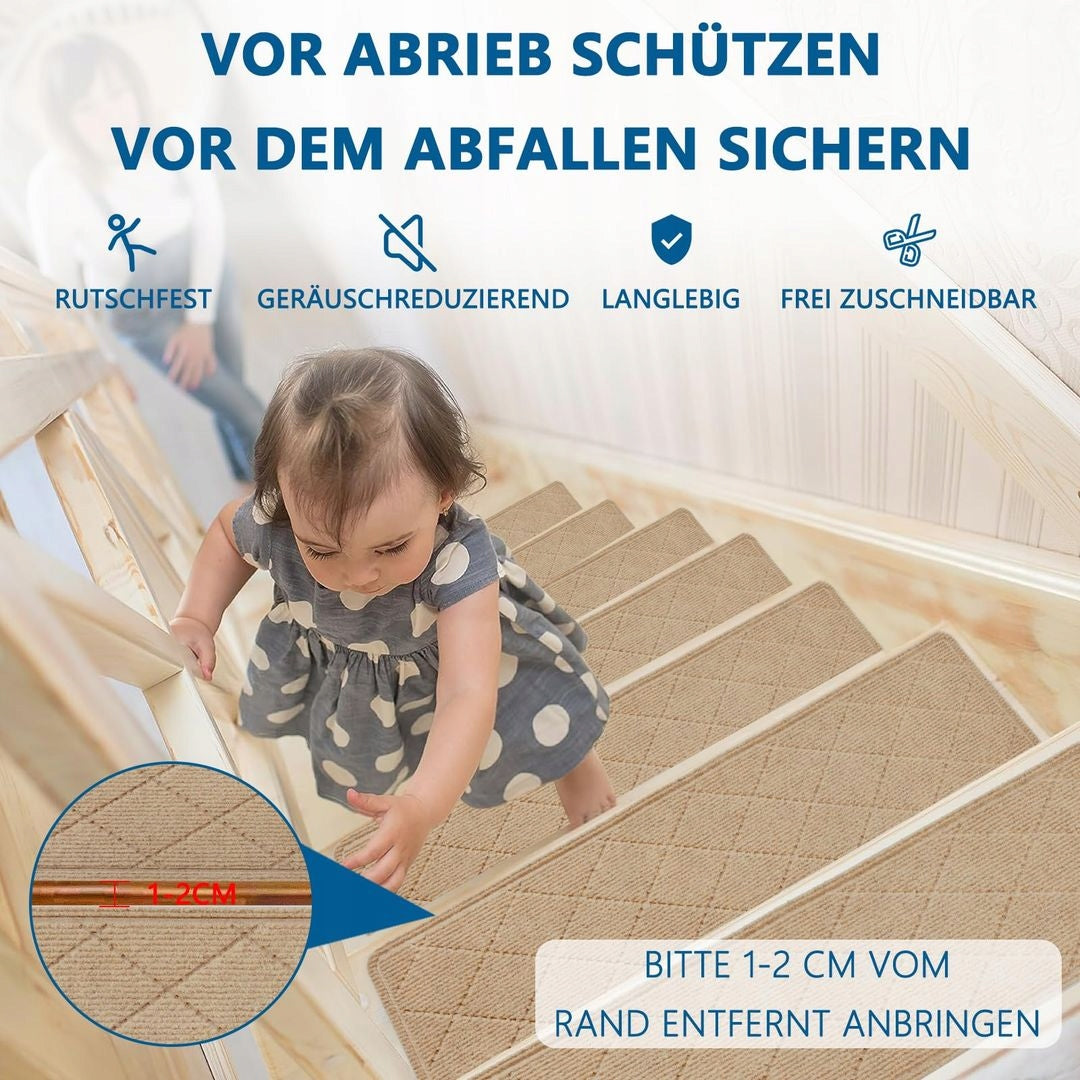 STAIR MATS 76X20 CM SET OF 15 NON-SLIP Brand no brand
