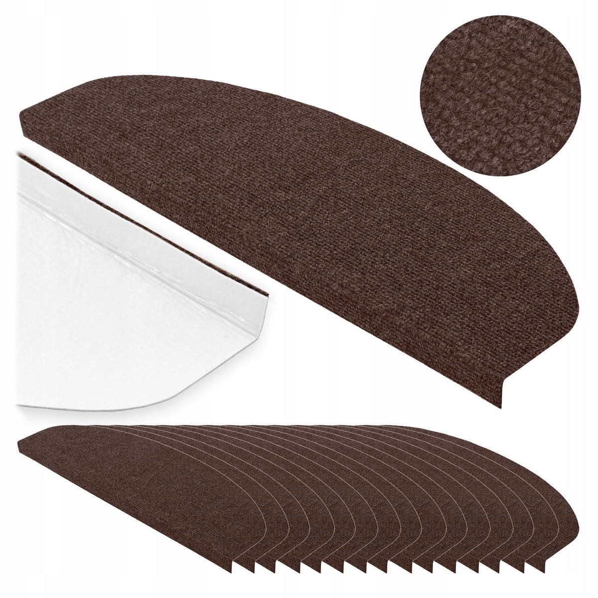 STAIR RUGS STEPS ANTI-SLIP OVERLAYS SELF-ADHESIVE TREPS x15