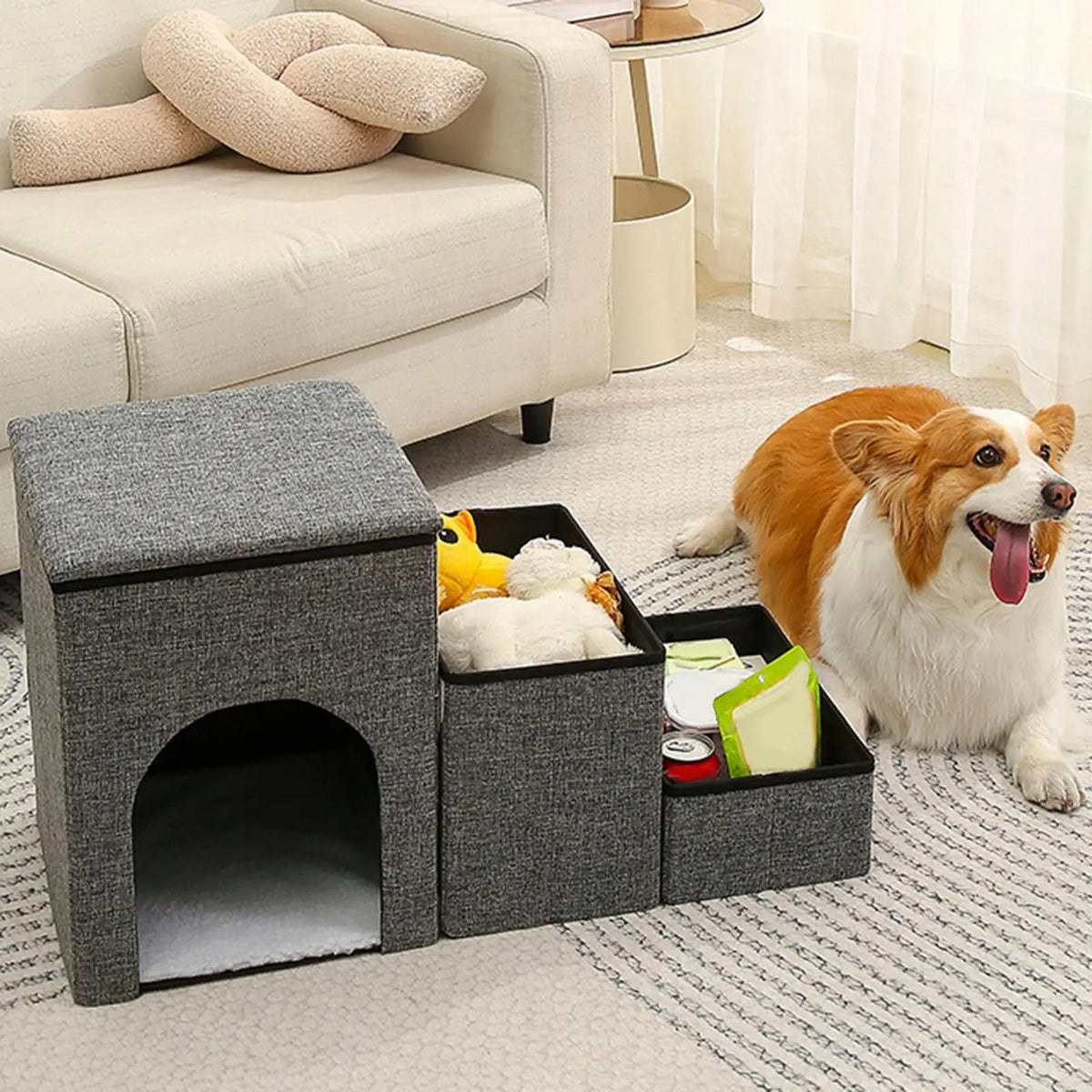 STAIRS DOG STAIRS 3 STEPS PLATFORM FOR BED COTTAGE BED ORGANIZER Manufacturer code HOM-06603