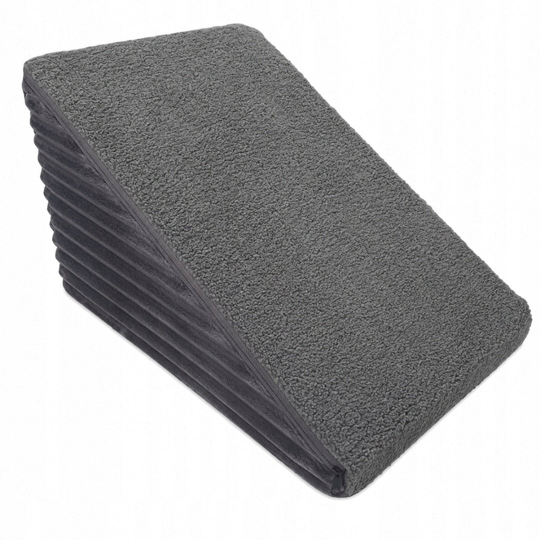 STAIRS PLATFORM FOR DOG AND CAT CORDUROY GRAPHITE BOUCLE GRAPHITE