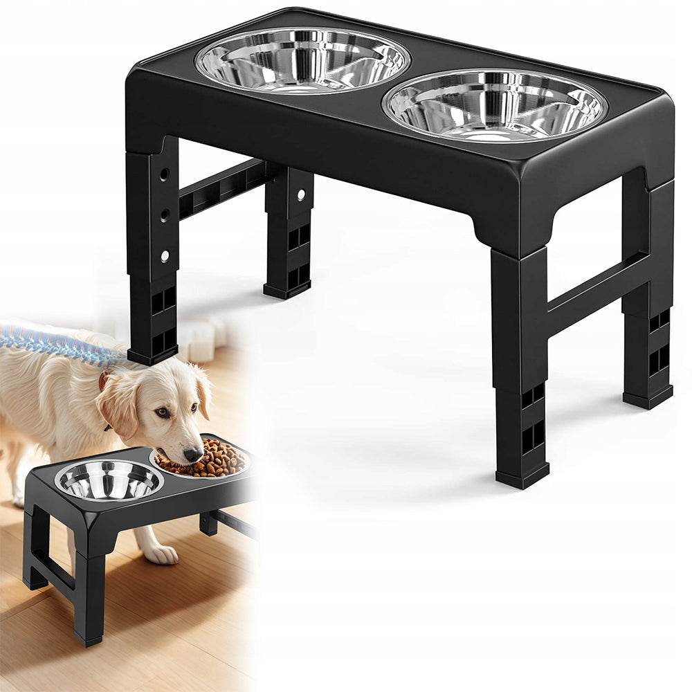 STAND ELEVATING DOG TABLE 2X ADJUSTABLE FOLDING BOWL 5 HEIGHTS Brand no brand