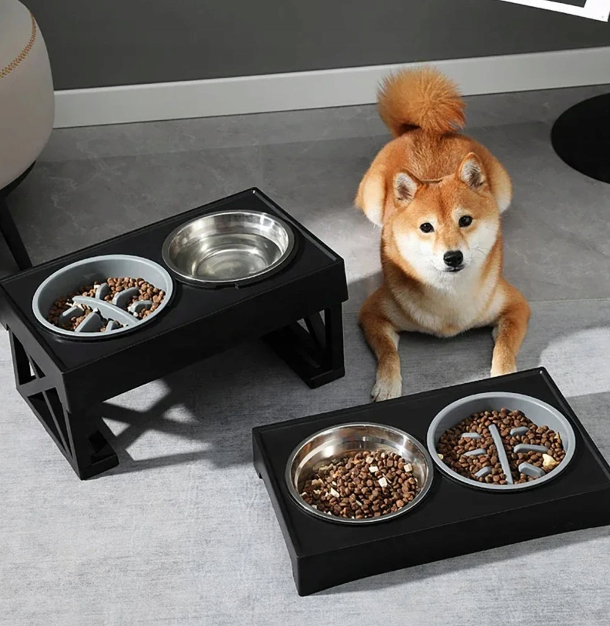 STAND ELEVATING DOG TABLE SLOWING 2X ADJUSTABLE BOWL EAN (GTIN) 5903794431263
