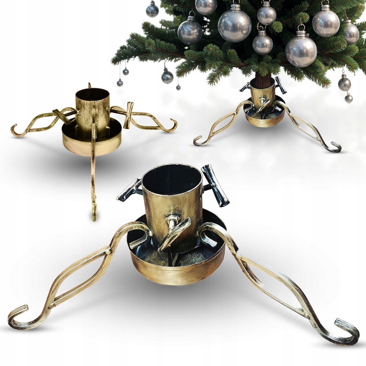 STAND FOR LIVE CHRISTMAS TREE WITH TANK WATER BOWL PL METAL UP TO 250CM