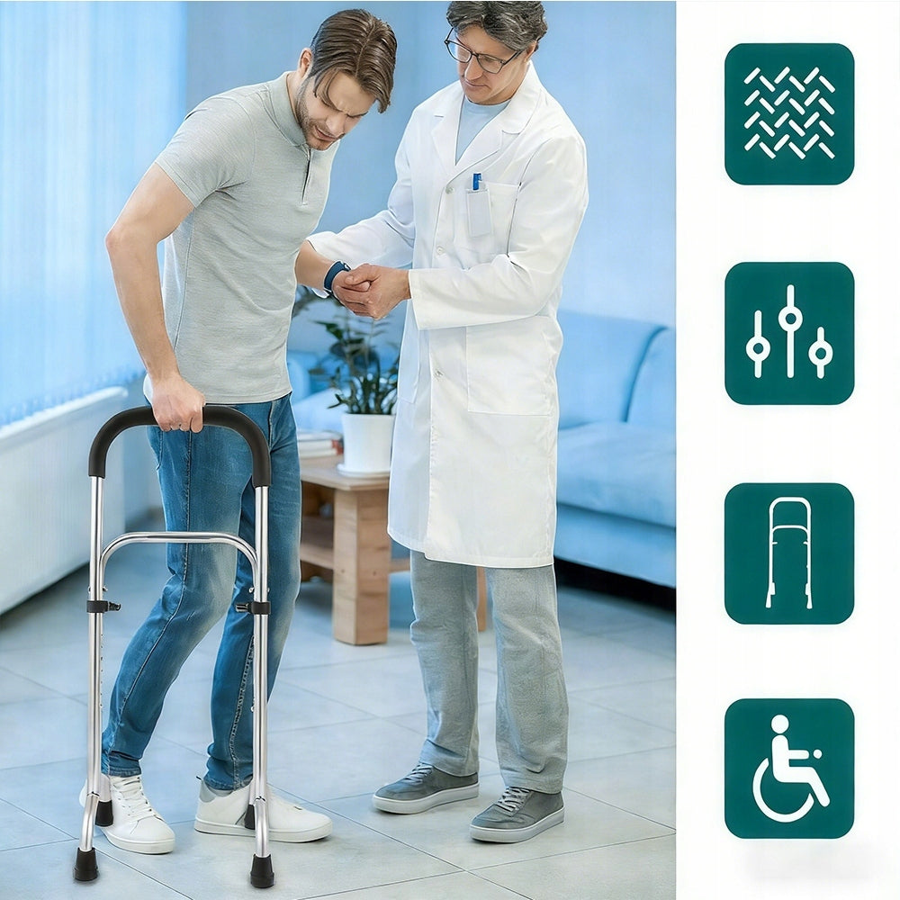 STAND-UP HANDRAIL ADJUSTABLE SOLID 200 KG WITH RUBBER FEET Brand no brand