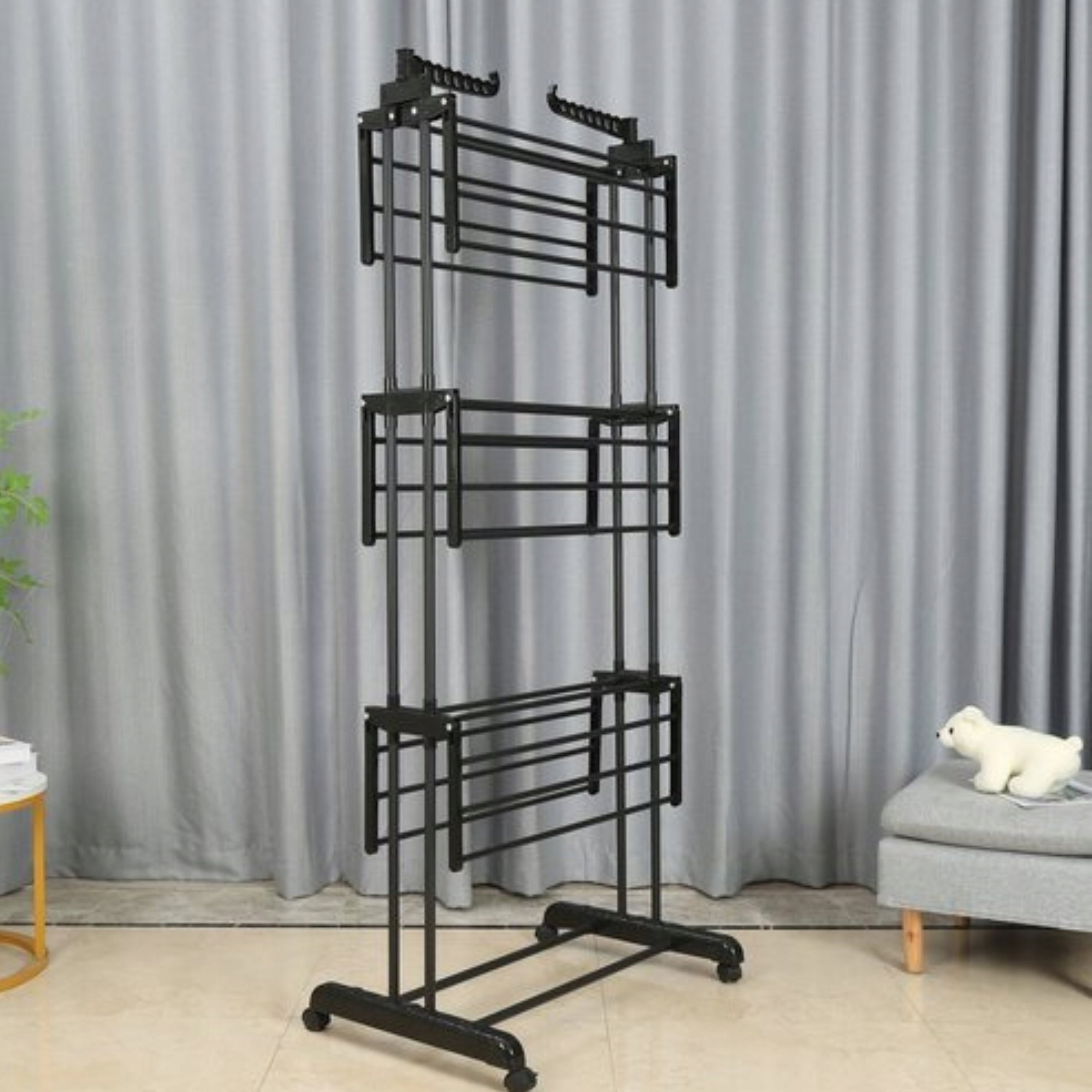 STANDING VERTICAL LAUNDRY DRYER FOLDING BLACK FOR LAUNDRY CLOTHES XXL Manufacturer code Suszarka na pranie czarna