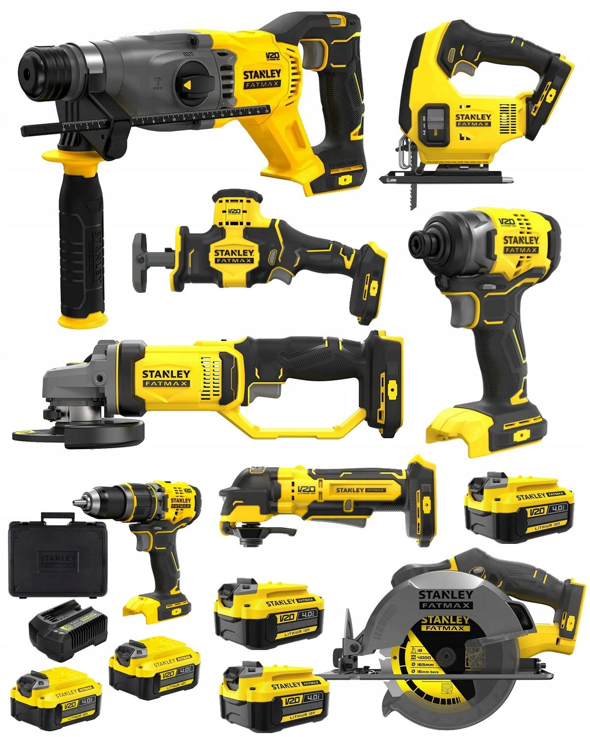 STANLEY COMBO TOOL SET 8PCS 5X4Ah