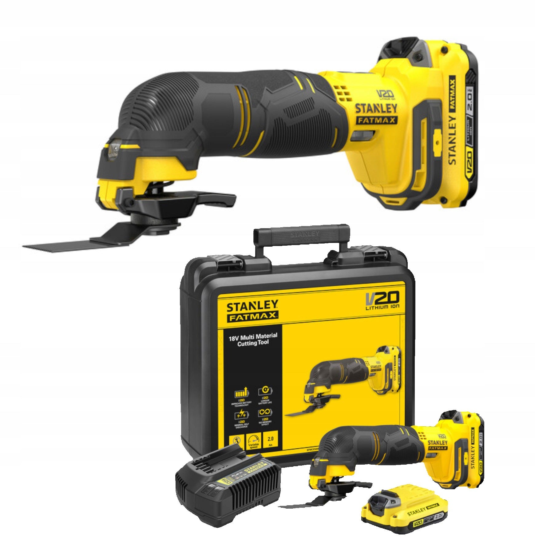 STANLEY FATMAX All-in-One (Multifunctional) v20,2 aku 2Ah in case SFMCE500D2K