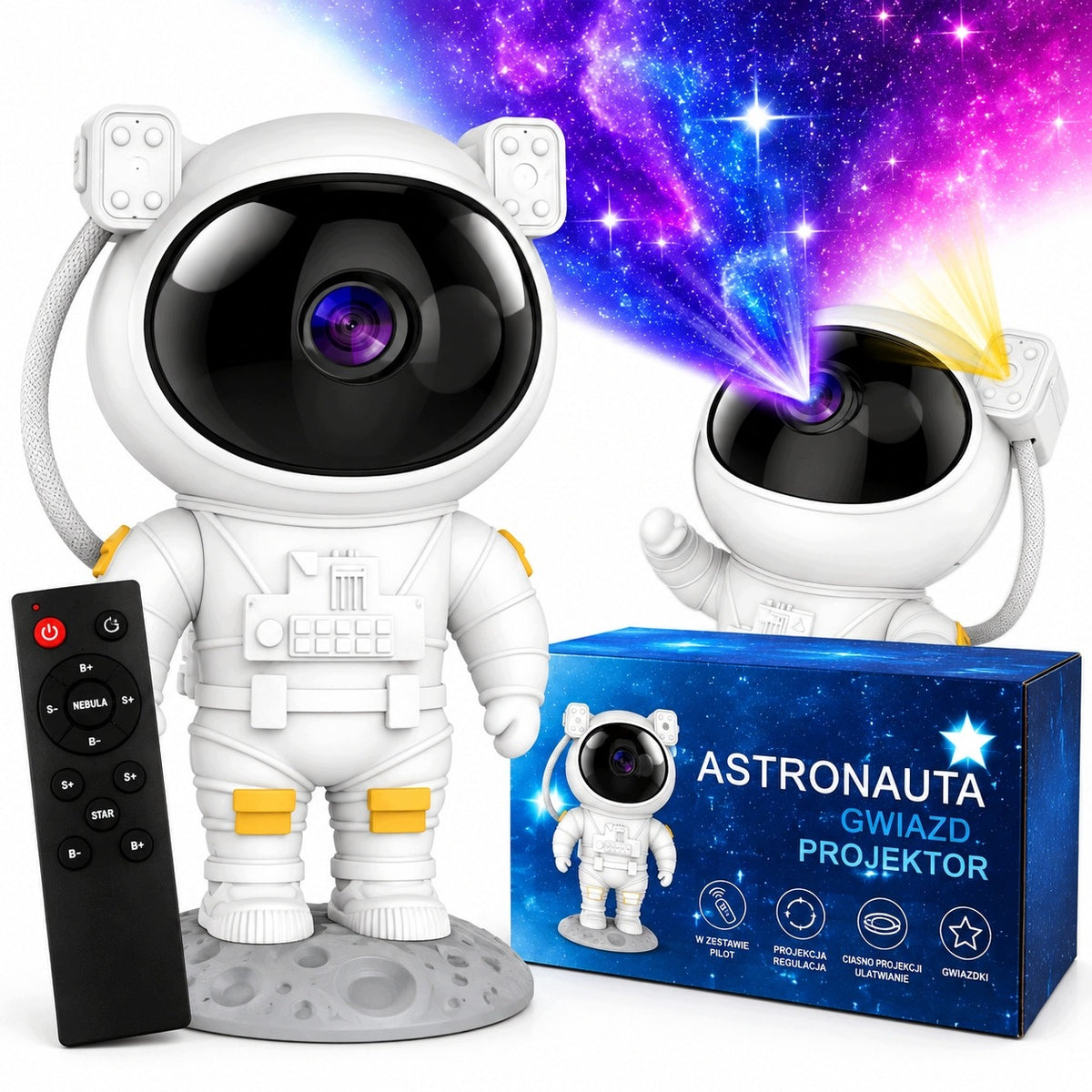 STAR PROJECTOR ASTRONAUT NIGHT LIGHT LED PROJECTOR LASER REMOTE CONTROL FOR GIFT