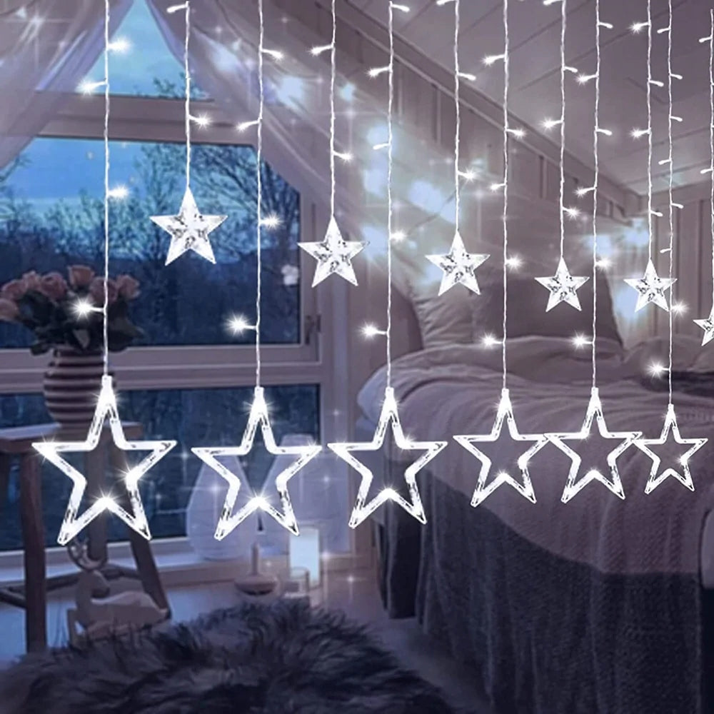 STARS LED Light CURTAIN Lights Christmas Tree Garland COLD Manufacturer code STARS/COLD WHITE GALAXIA lampki świąteczne