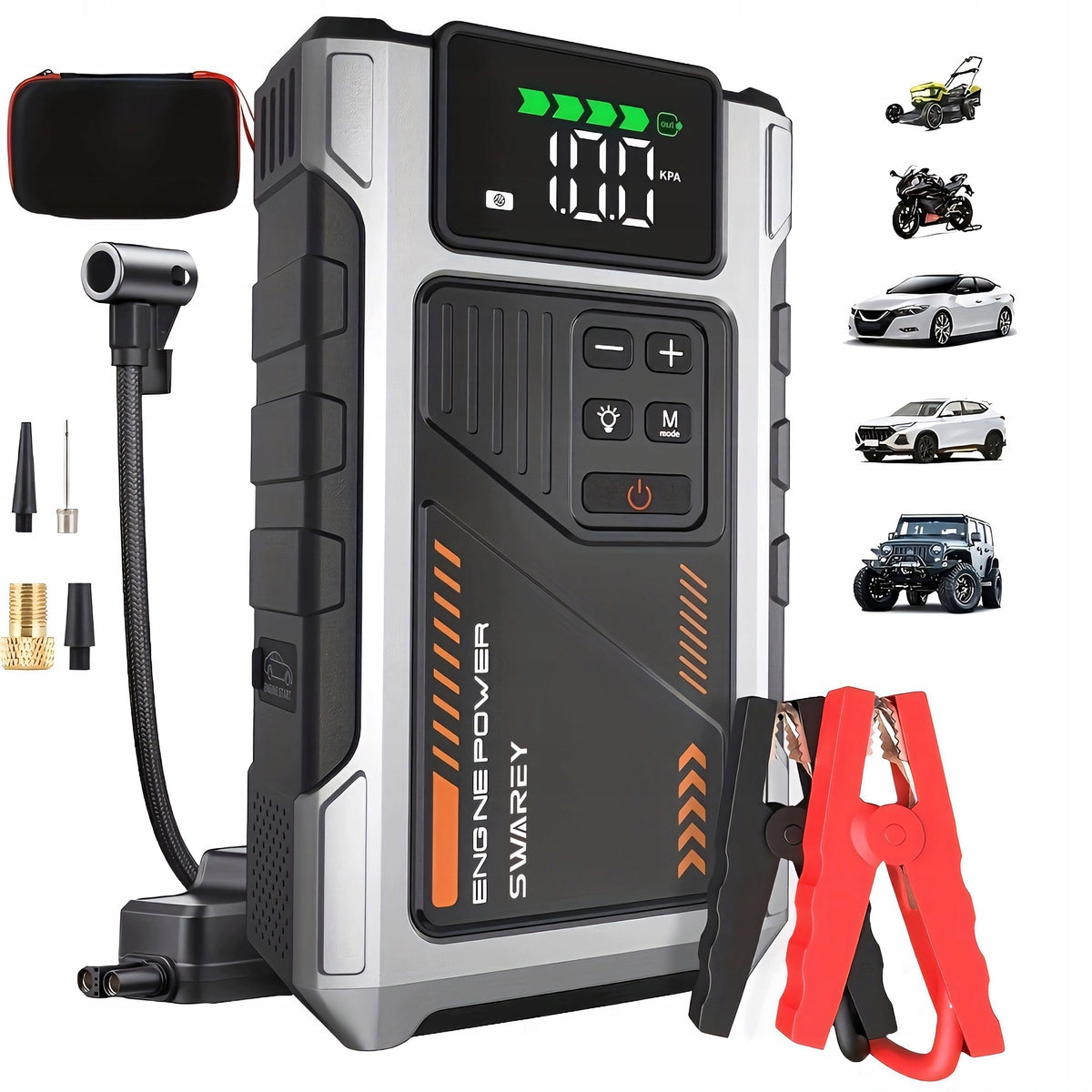 START-UP DEVICE JUMP STARTER BOOSTER 1200A CAR POWERBANK