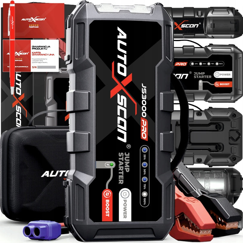 STARTER AUTOXSCAN JS3000PRO 24000mAh PowerBank FULL 12V 30000 AMPERE START