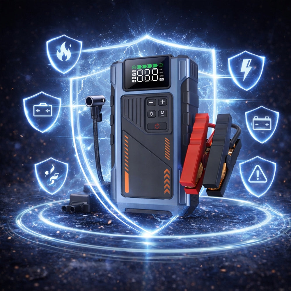 STARTER BUSTER BOOSTER JUMP STARTER 6000A WITH COMPRESSOR 10BAR Manufacturer code BOOSTER JUMP STARTER POWERBANK 12V MOCNY