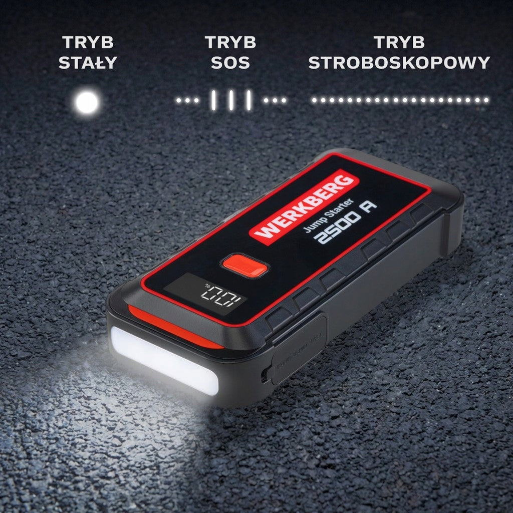 STARTING DEVICE POWERBANK Booster 2500A 25800 mAh WERKBERG Brand WERKBERG