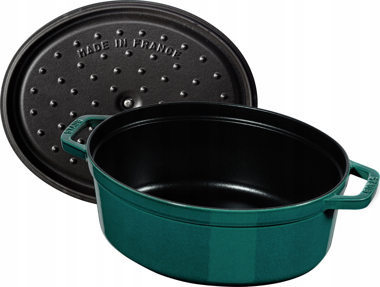 STAUB LA COCOTTE Oval cast iron pot 6.7 ltr, La Mer
