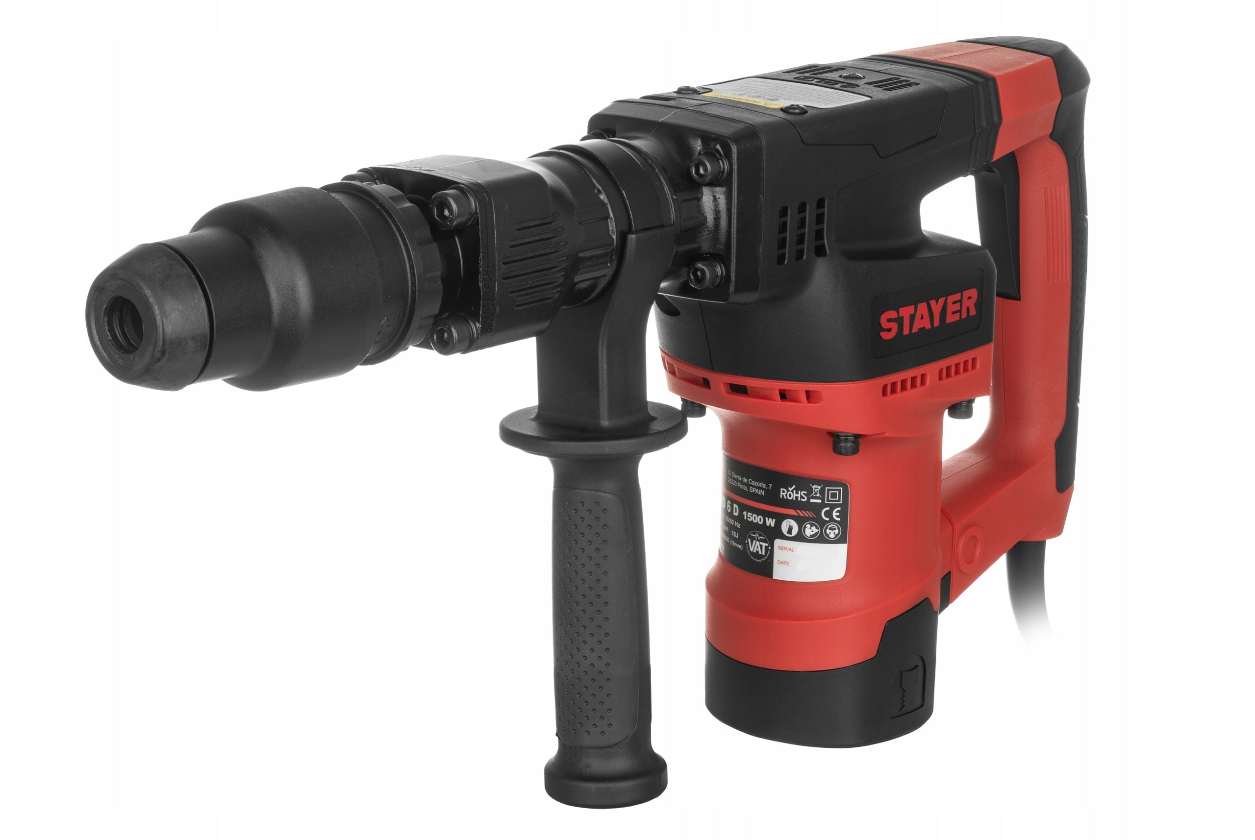 STAYER DEMOLITION HAMMER SDS-MAX 16J 1500W 2600 UD/MIN MD6DK +CASE Manufacturer code MD 15 B K 1.3619