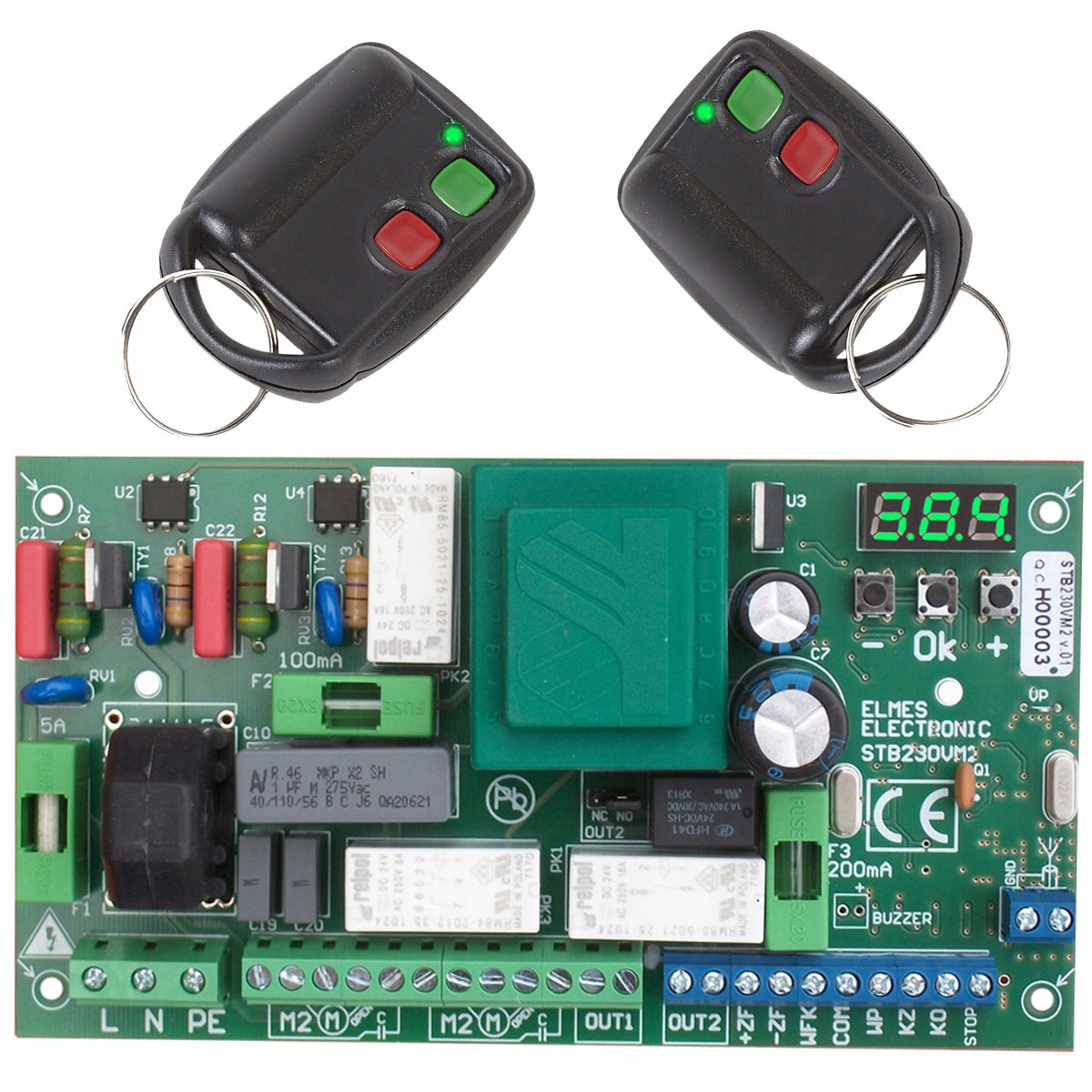 STB230VM2 - controller for single/two swing gate - ELMES + 2 remote controls