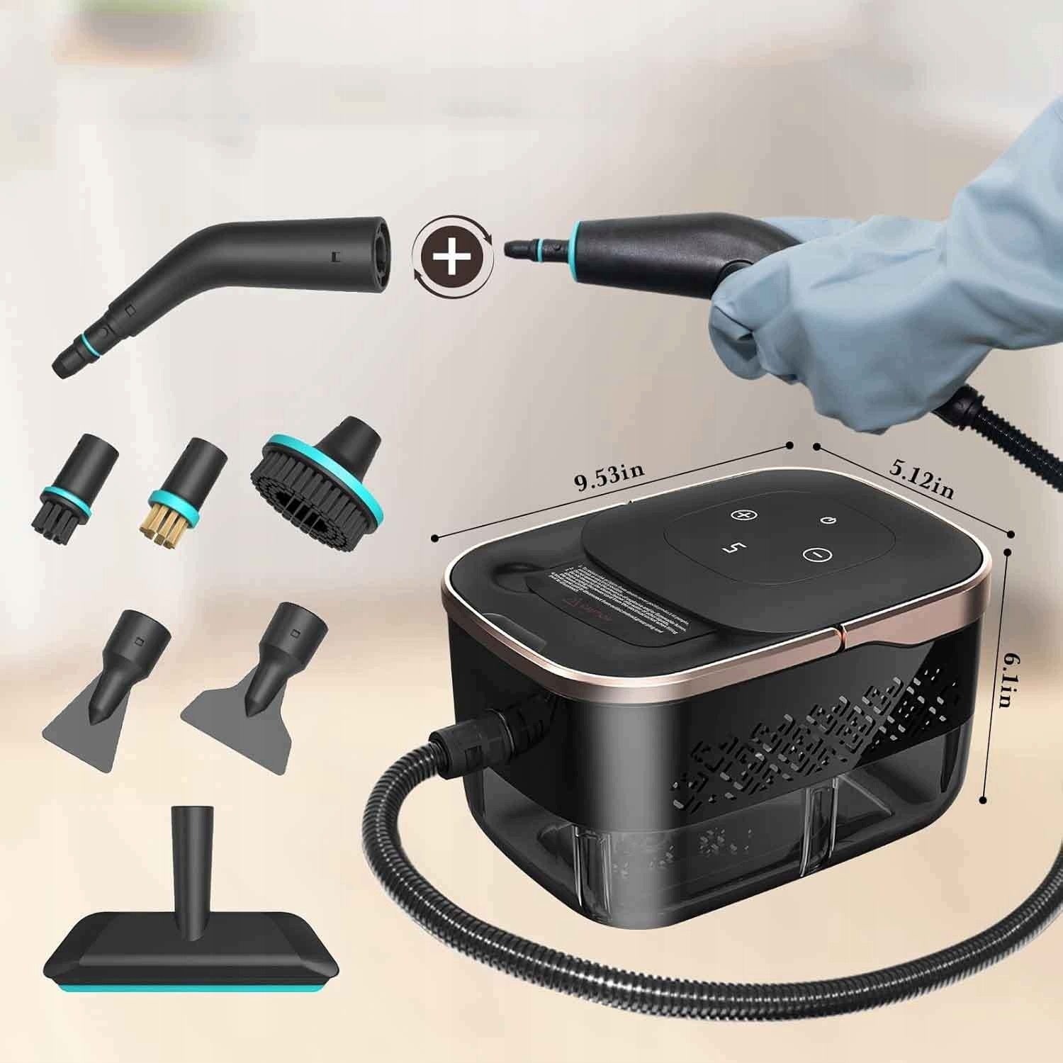 STEAM CLEANER PRESSURE CLEANER FOR GROUT UPHOLSTERY WINDOWS STEAMER 2500W Packaging status original