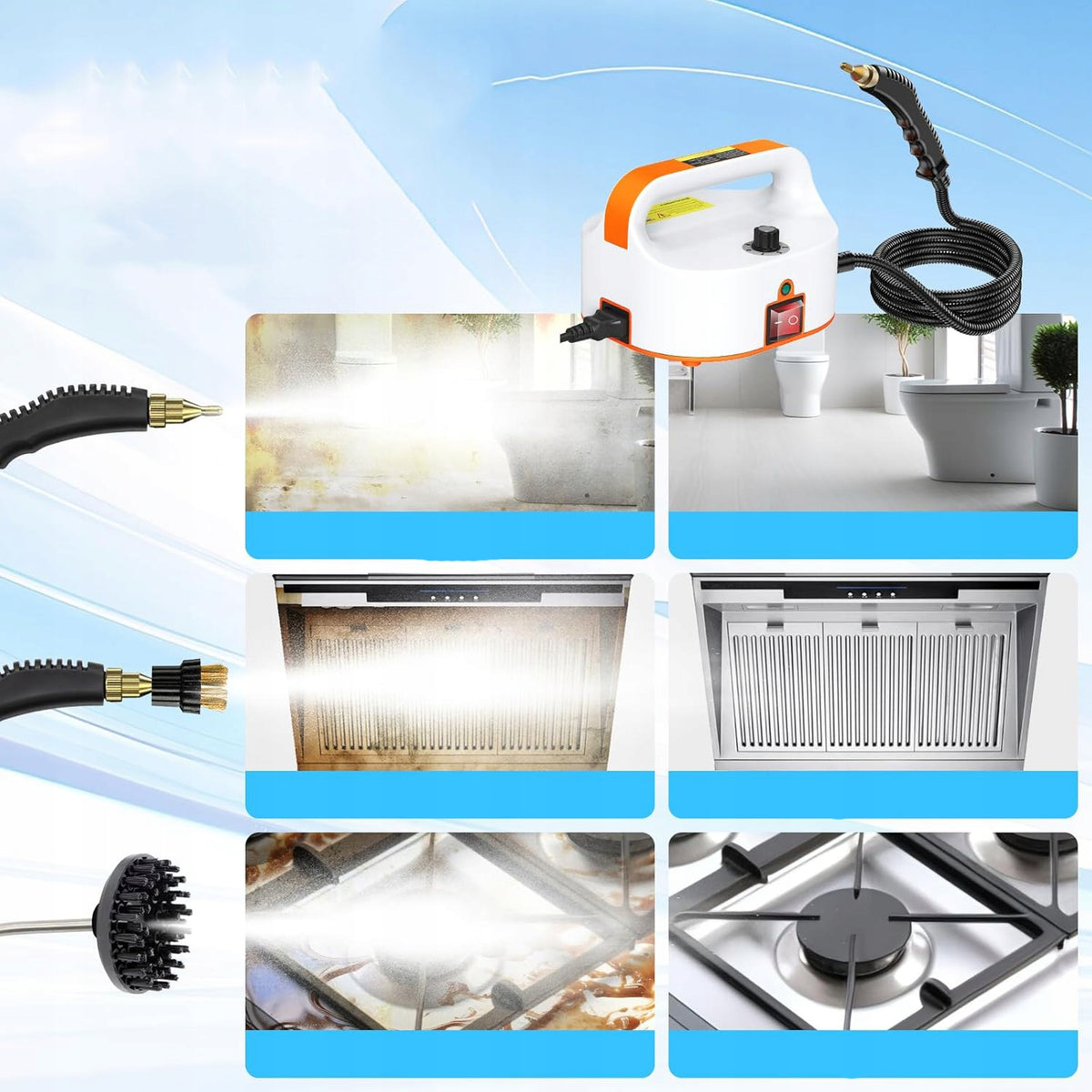 STEAM CLEANER STEAMER 2500W FOR CLEANING PORTABLE xxl Power 2500 W