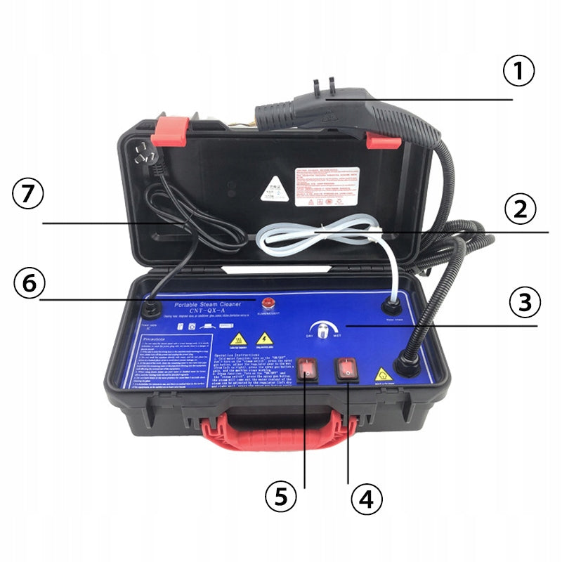 STEAM CLEANER STEAMER PROFESSIONAL 3000W STRONG 3.5 BAR AUTO FURNITURE FLOOR Manufacturer code CNT-A-3000WA