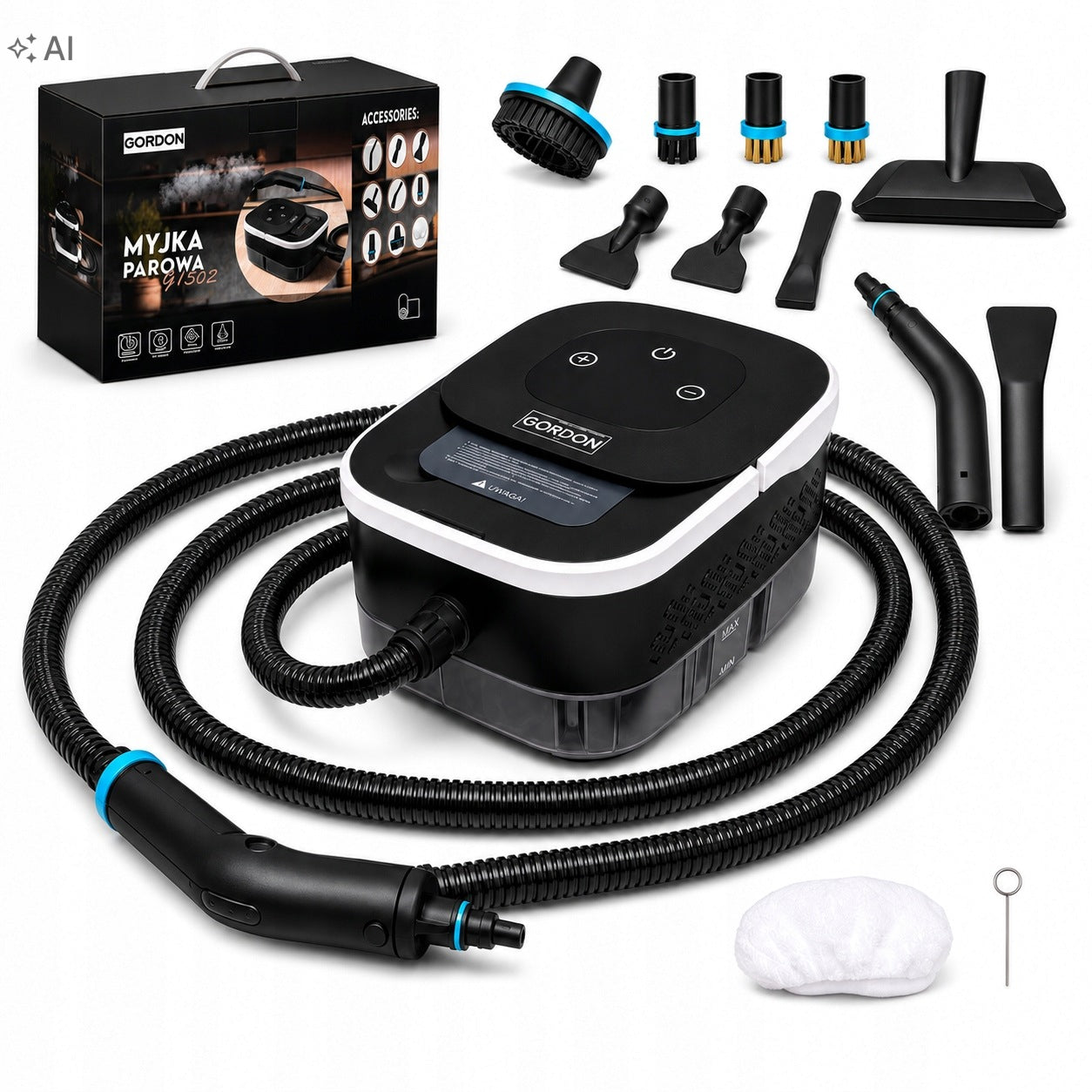 STEAM CLEANER STEAMER SET WITH ACCESSORIES FOR KITCHEN AND BATHROOM CAR