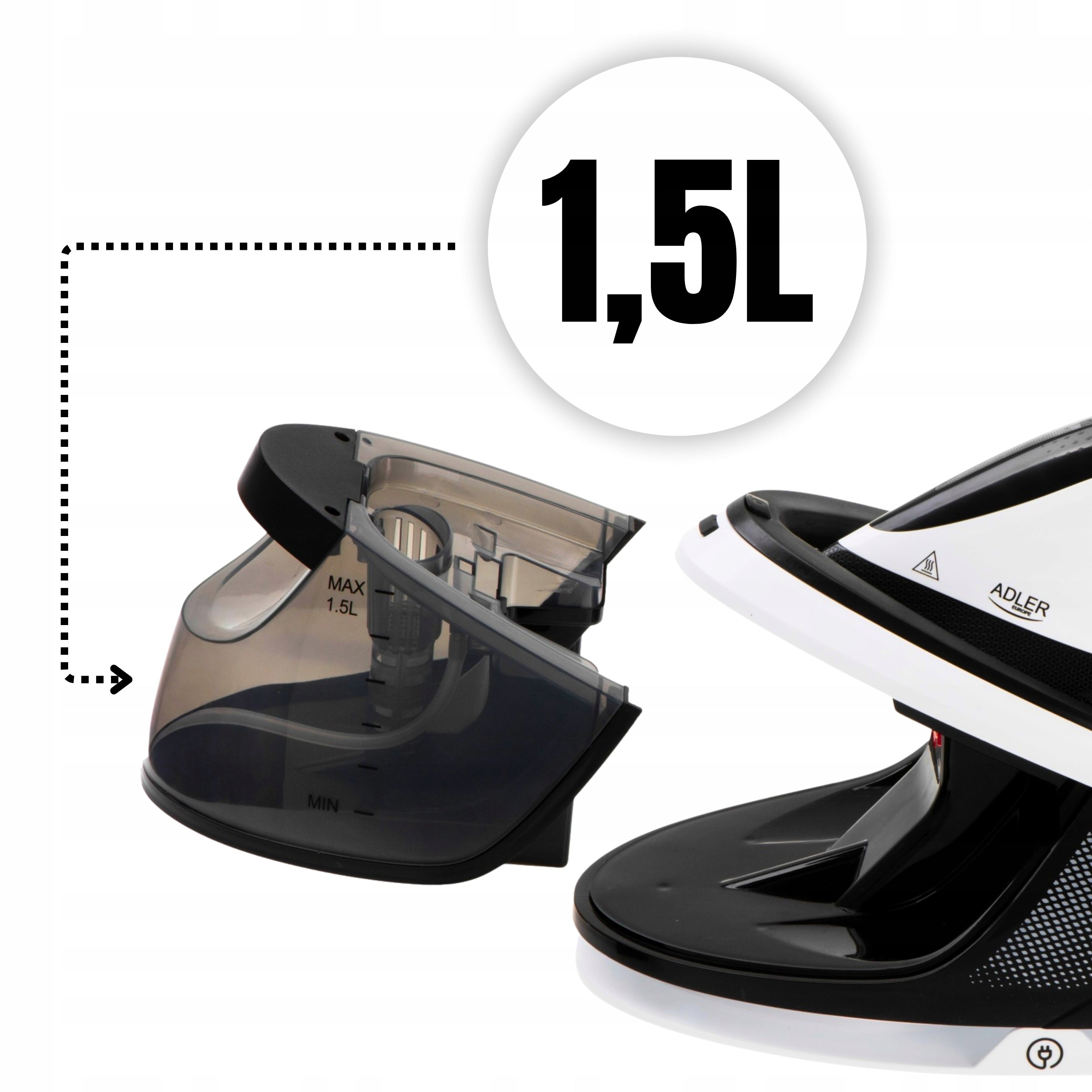 STEAM GENERATOR STEAM STATION IRON WITH CERAMIC COATING STATION 3100W Brand ADLER
