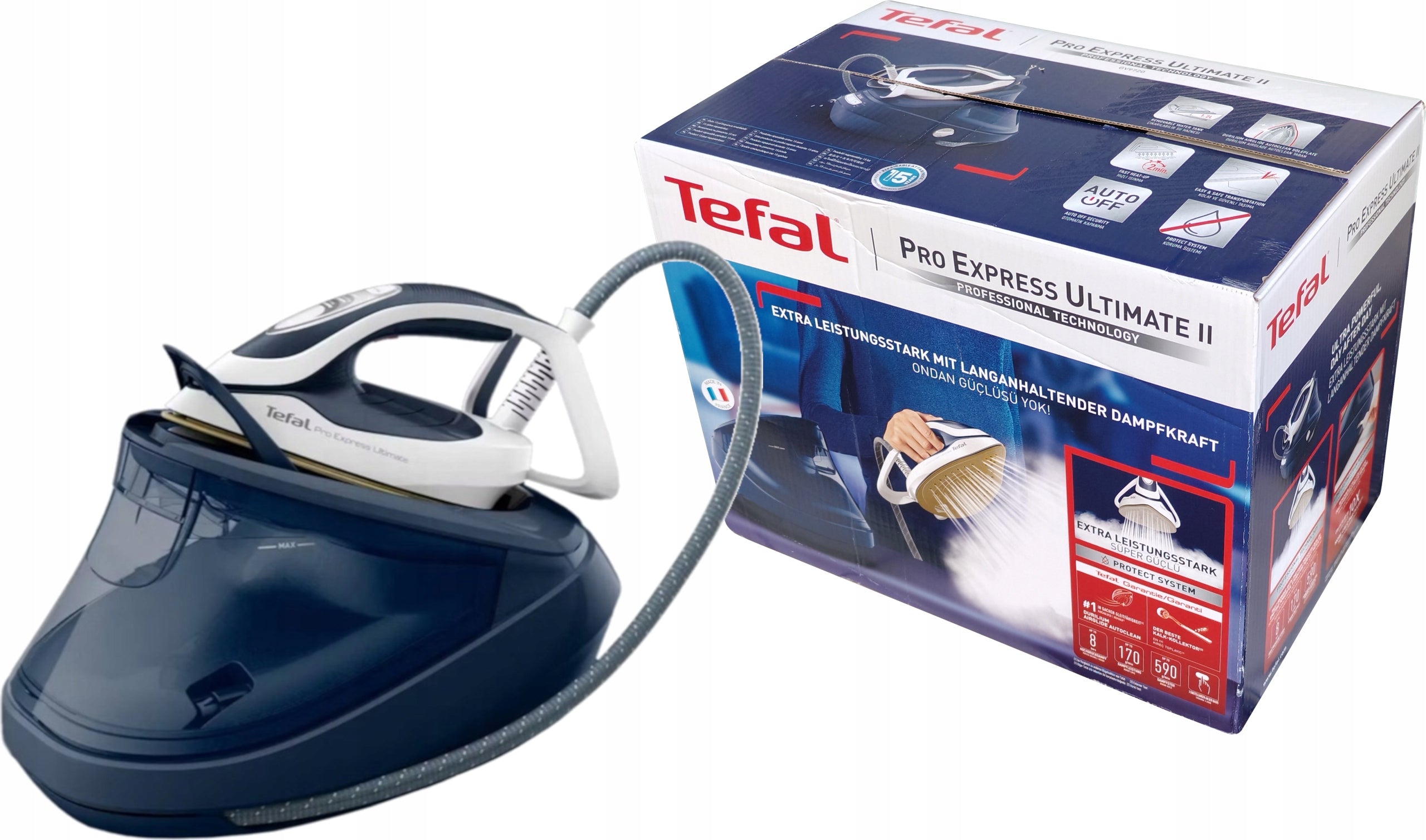STEAM GENERATOR TEFAL PRO EXPRESS ULTIMATE GV9720 3000W GV9720E0 BLUE