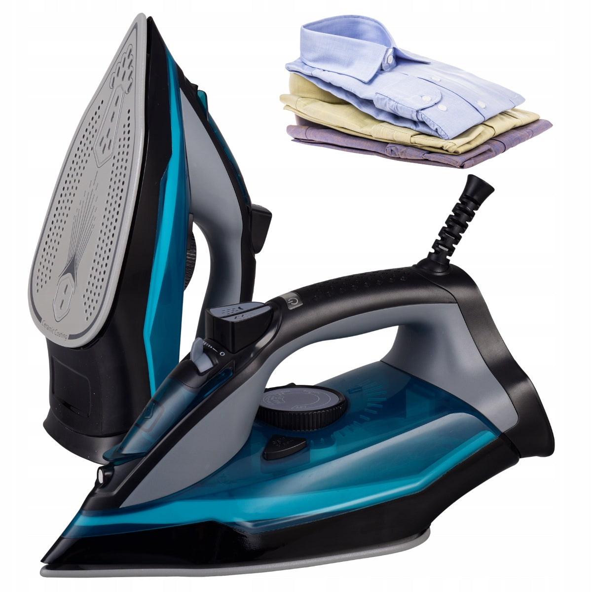 STEAM IRON 2800W ANTI-CALC ANTI-DRIP VERTICAL PRESSING STRONG KAMILLE Brand Kamille