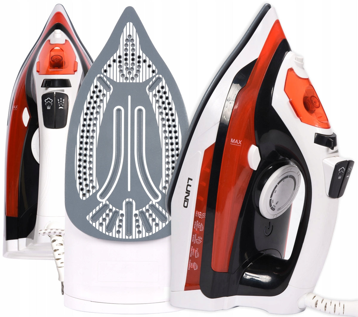 STEAM IRON 2800W CERAMIC FOOT FIREFIGHTER LUND