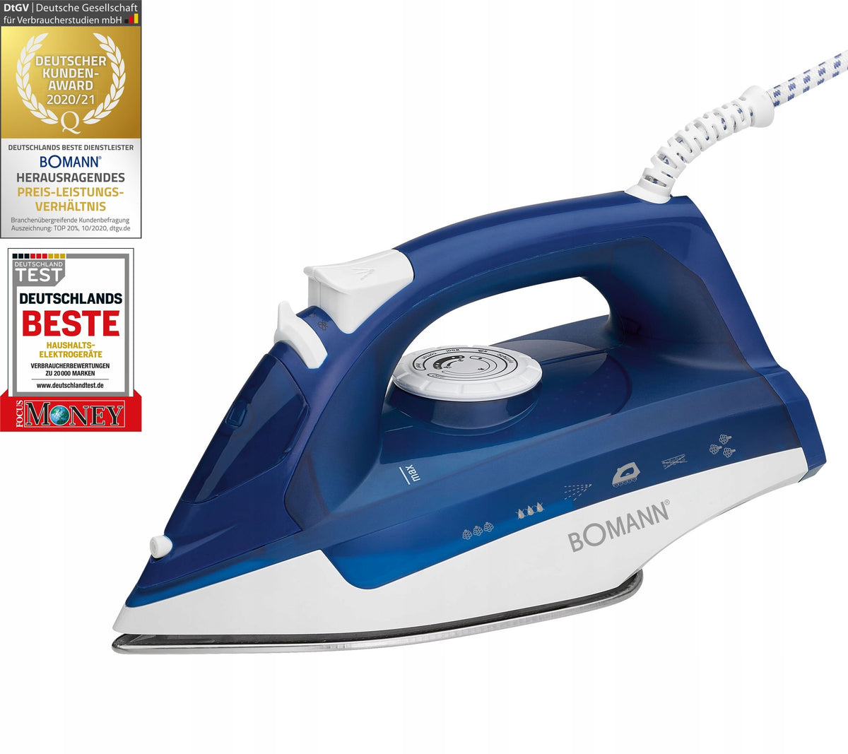 STEAM IRON 7 FUNCTIONS BOMANN DB 660041 Brand Bomann