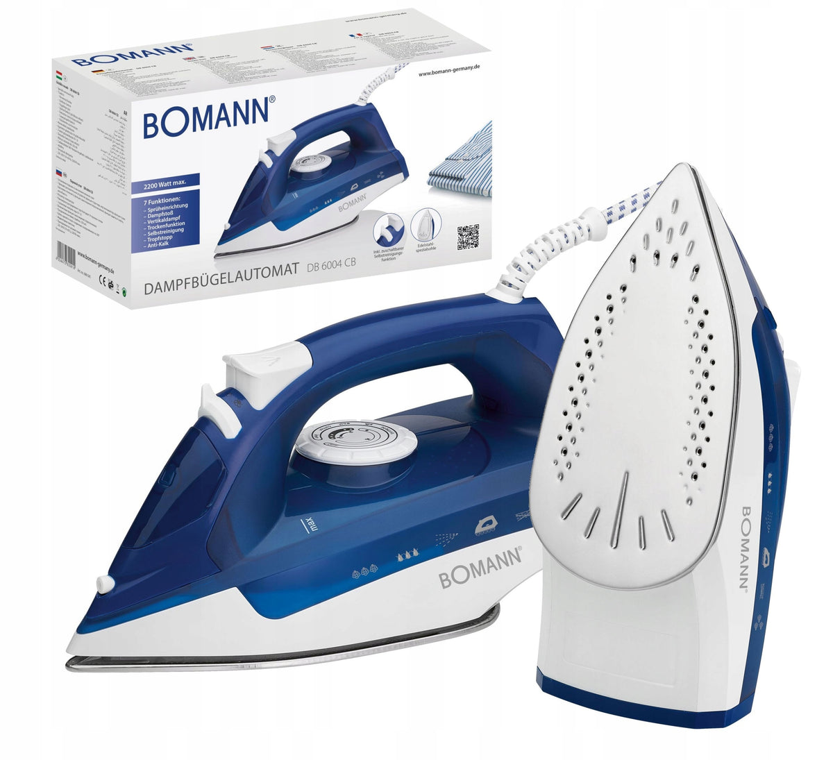 STEAM IRON 7 FUNCTIONS BOMANN DB 660041