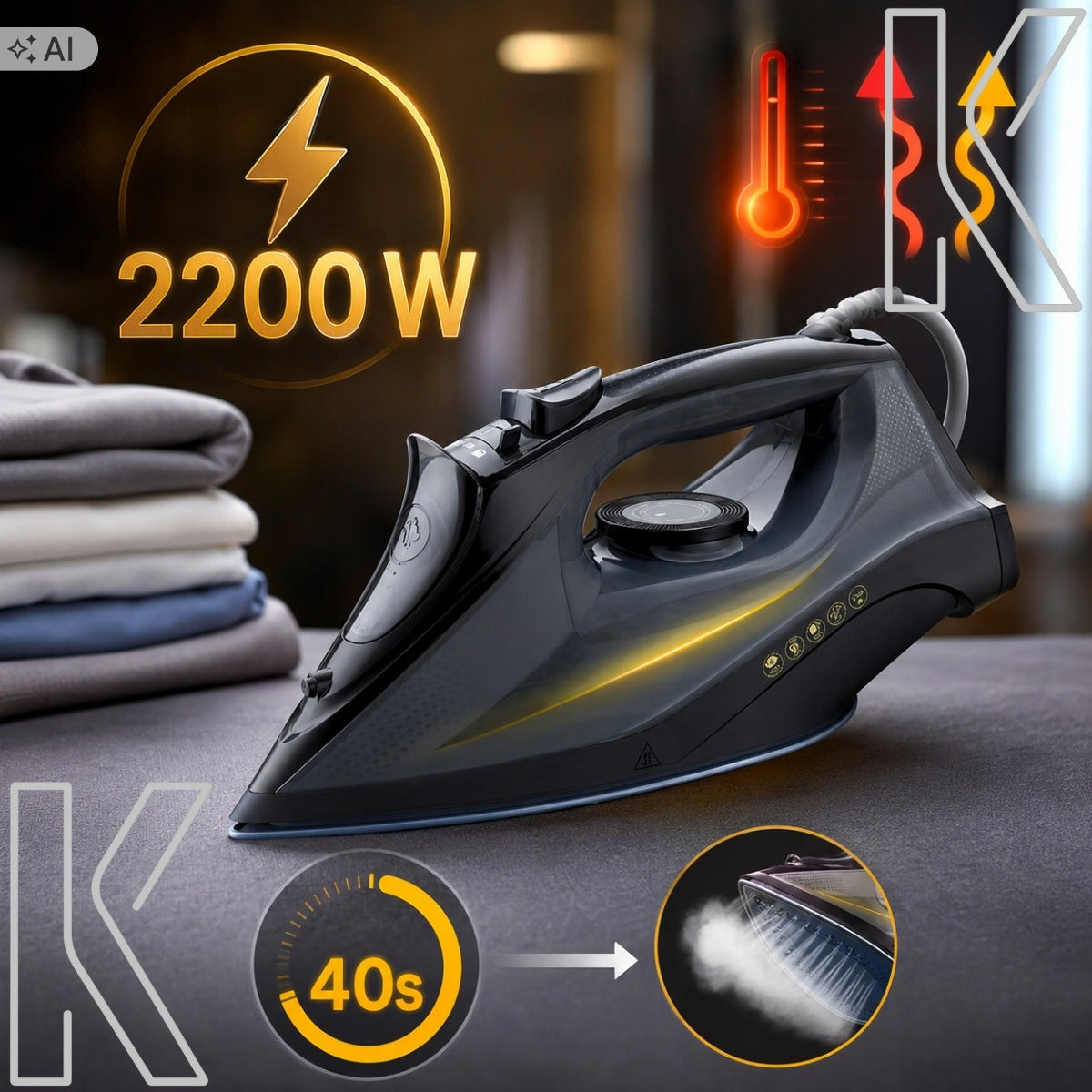 STEAM IRON ANTI-DRIP 75g/min 2200W CERAMIC STRONG TOURIST STEAM Manufacturer code ŻELAZKO PAROWE 2200W ANTI-DRIP GENERATOR PARY