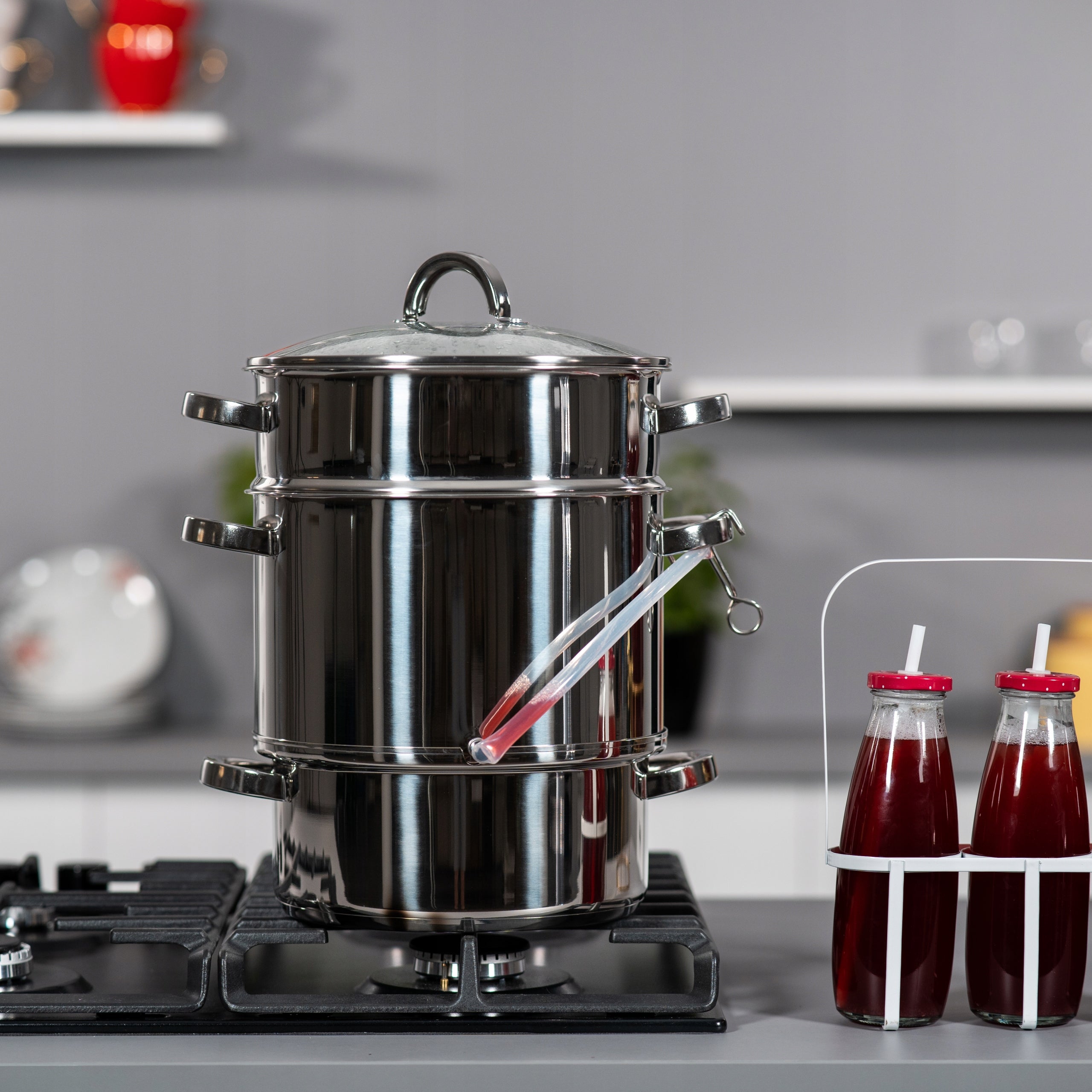 STEAM JUICE 8 L FOR INDUCTION STAINLESS GAS LARGE JUICE POT TOPFANN Manufacturer code 9012