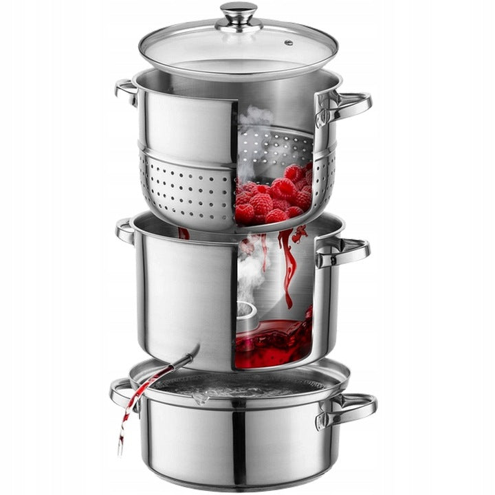 STEAM JUICER FOR INDUCTION 3in1 LARGE STEEL 8L EAN (GTIN) 5905538102477