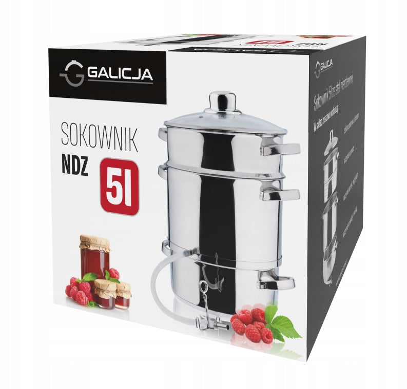 STEAM JUICER MADE OF STAINLESS STEEL 5L GALICJA INDUCTION Brand Galicja