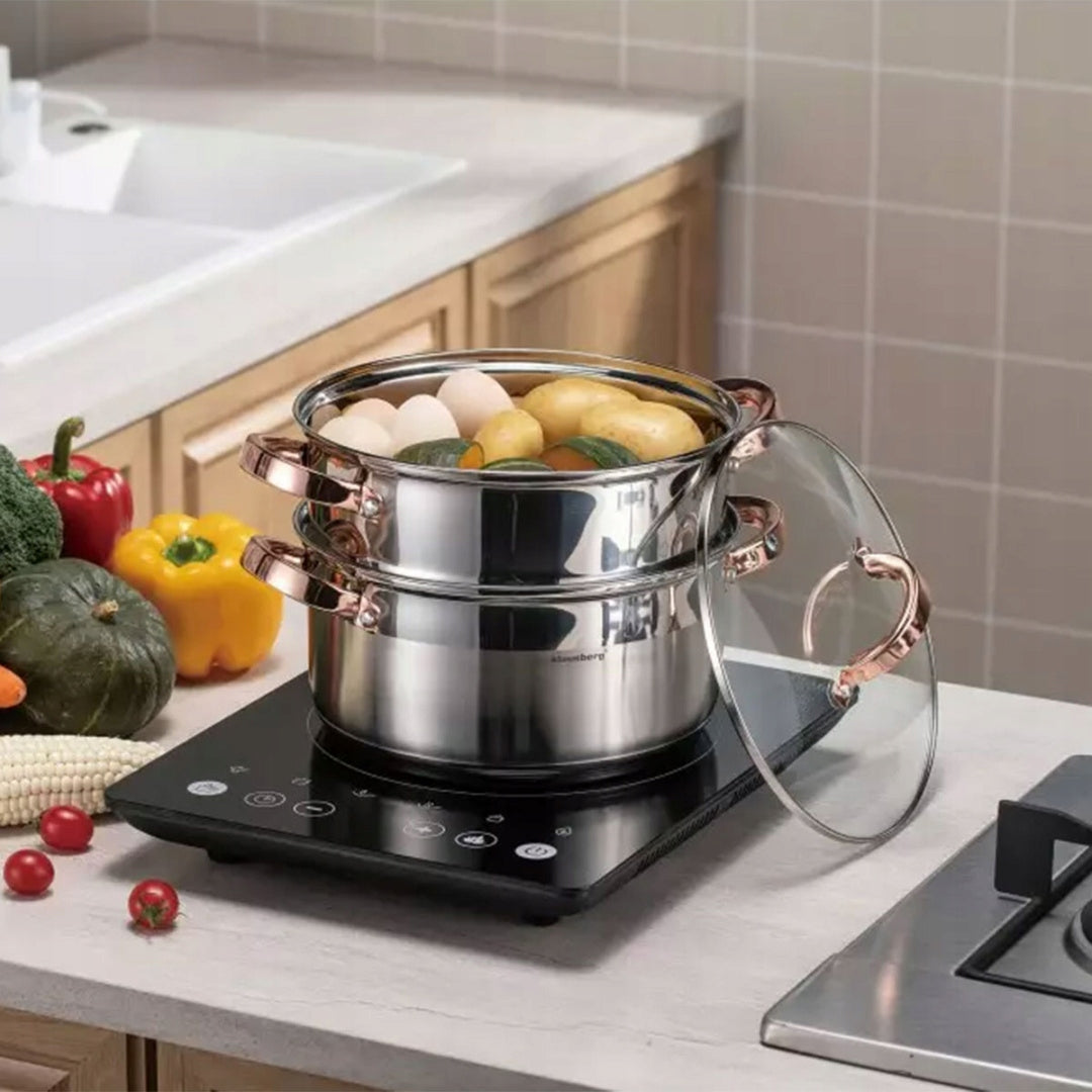 STEAM POT KLAUSBERG 3 ELEMENT. 20cm KB-7728 ROSE GOLD Packaging status original