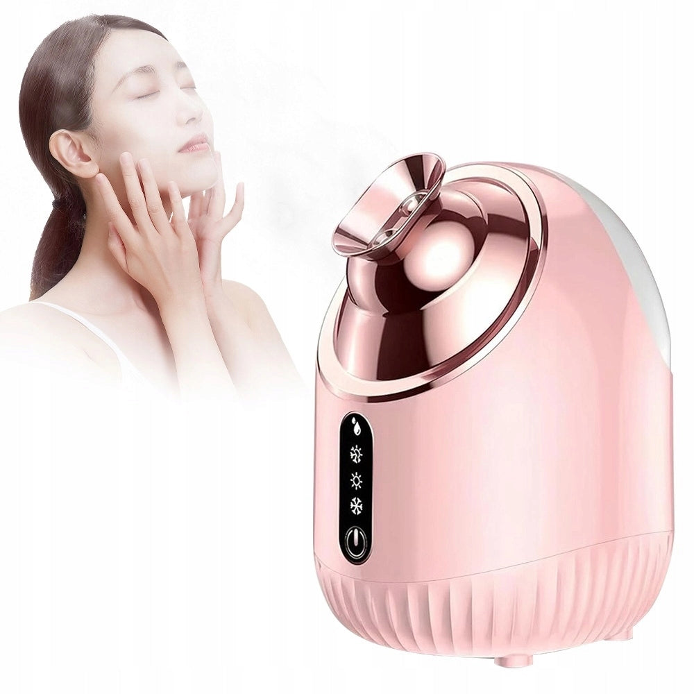 STEAM SAUNA FOR FACE 3in1 COLD HEAT HOT 240 ml pink nano Medical device no