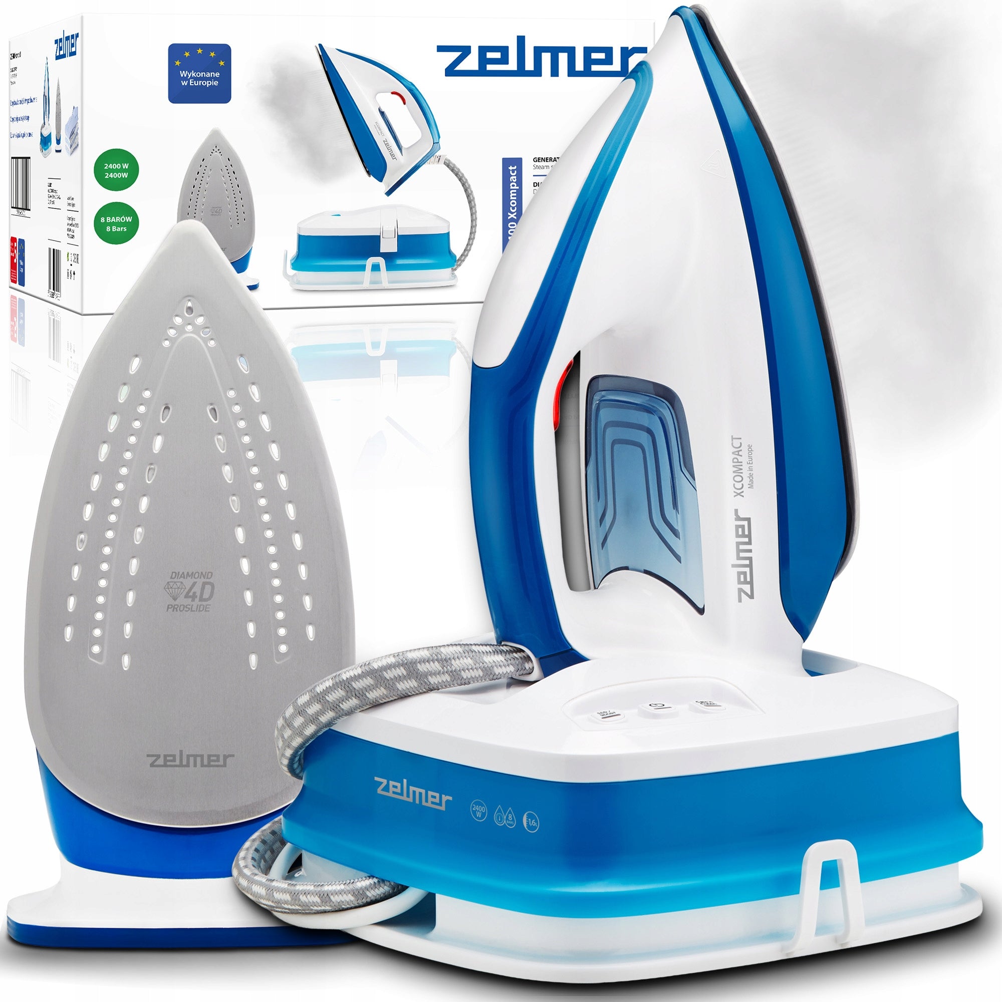 STEAM STATION ZELMER STEAM GENERATOR IRON ECO TURBO 8 BAR 150g/min 2400W