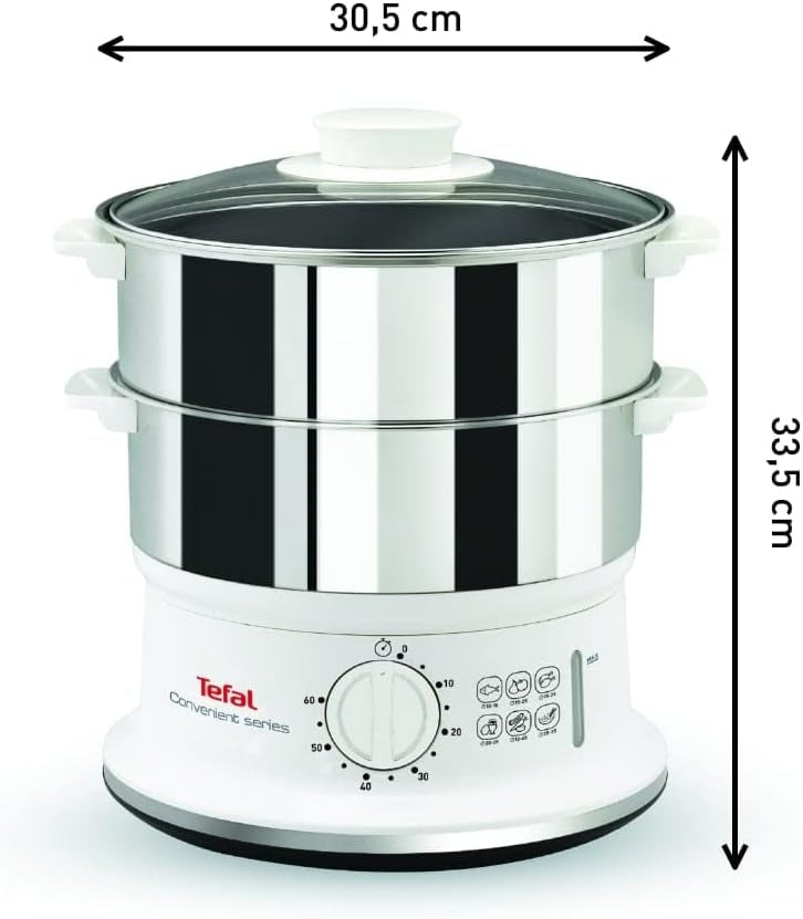 STEAMER 6L 900W STEAMING TIMER 2 LEVELS INOX Brand Tefal