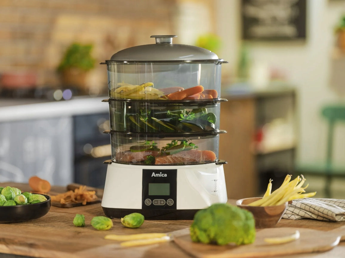 STEAMER PT 3012 LUNARIS AMICA 9L 900W WHITE Brand Amica